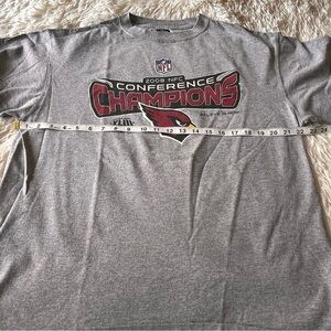 2008 Arizona Cardinals NFC Conference Team Large Gray Short Sleeve Tee Shirt